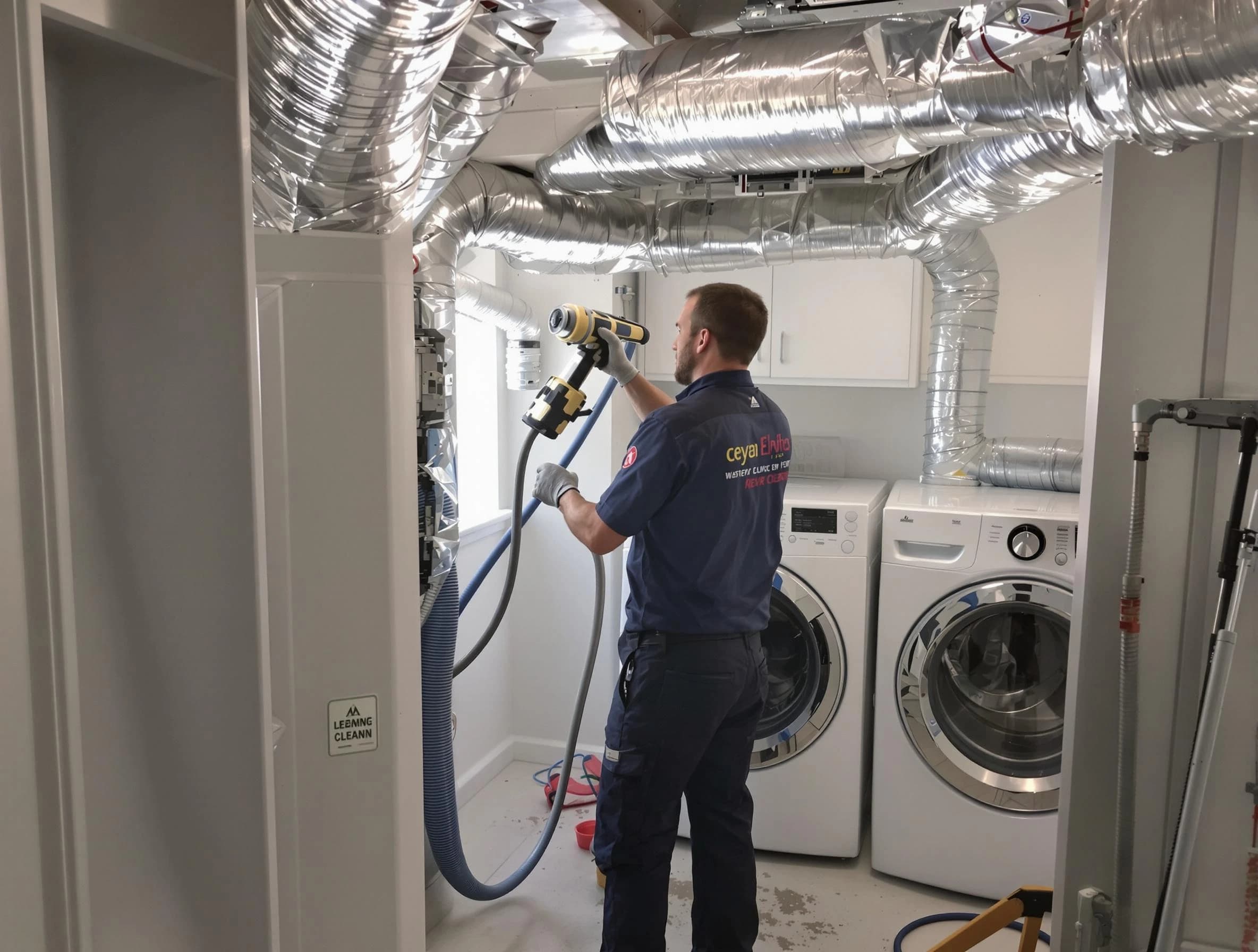 Smyrna Dryer Vent Cleaning specialist using advanced equipment for thorough duct cleaning in Smyrna