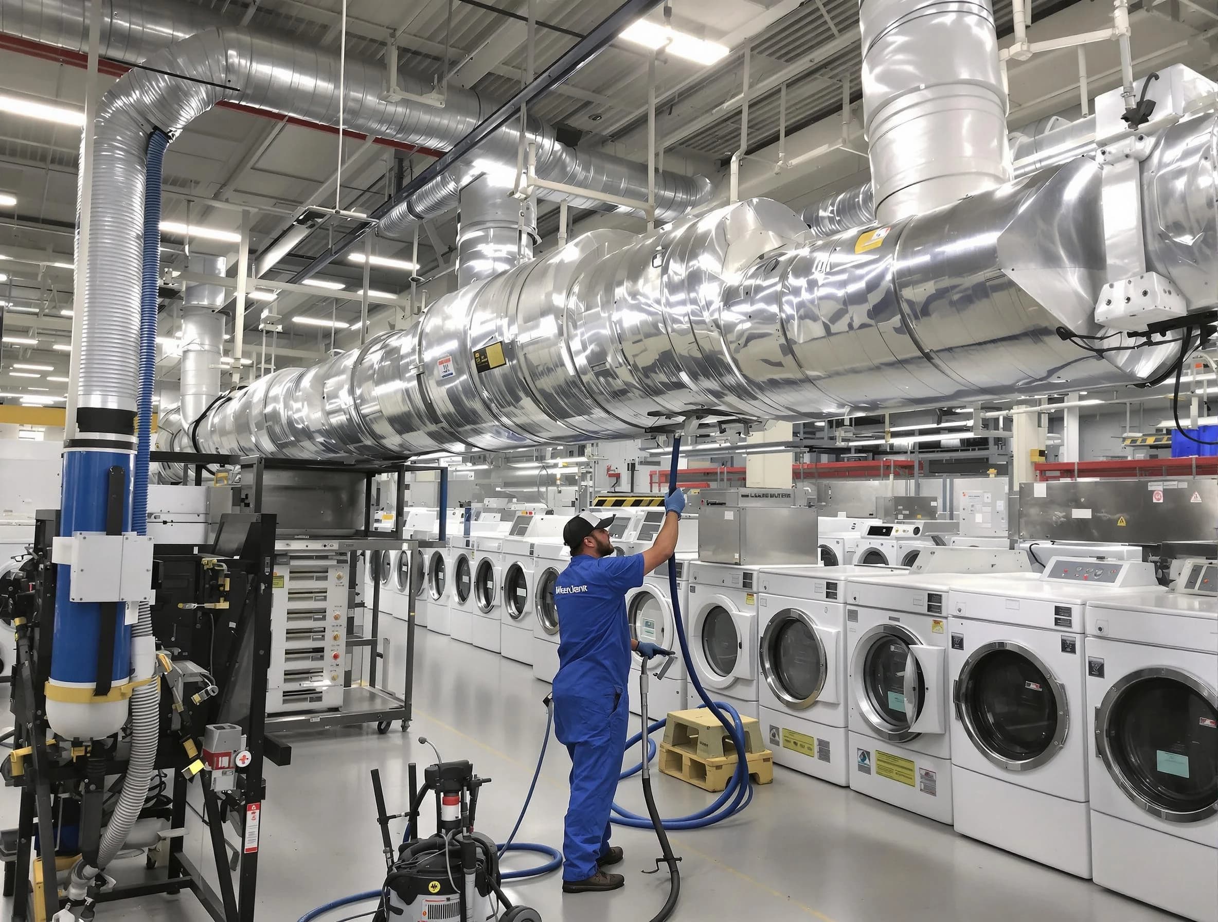 Smyrna Dryer Vent Cleaning team performing heavy-duty industrial dryer vent cleaning in Smyrna